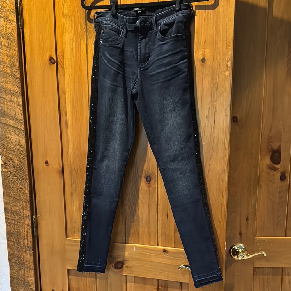 Dear John Dark Blue Denim Jeans with Sequin Detail